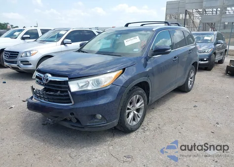 2014 Toyota Highlander Xle V6 from USA, damaged, VIN 5TDKKRFH3ES021725